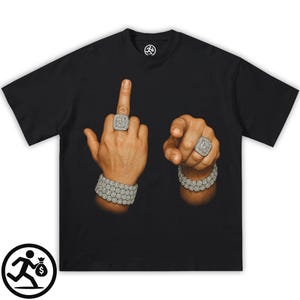 FU Hand Cotton Tee Shirt Boxy Shirt Opium, y2k, fashion, streetwear, men tee, women, cotton, y2k, opium shirts, y2k shirts, fashion shirts
