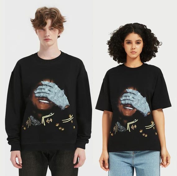 Michael RHINESTONE Glove Streetwear Sweatshirt or Shirt or Hoodie, graphic tshirt, oversized shirts, Jackson, MJ , gift, rhinestone shirts