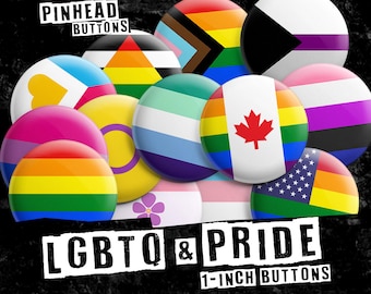 Épinglettes LGBTQ+ Pride de 25 mm (1 po.) : badges drapeau arc-en-ciel faits main