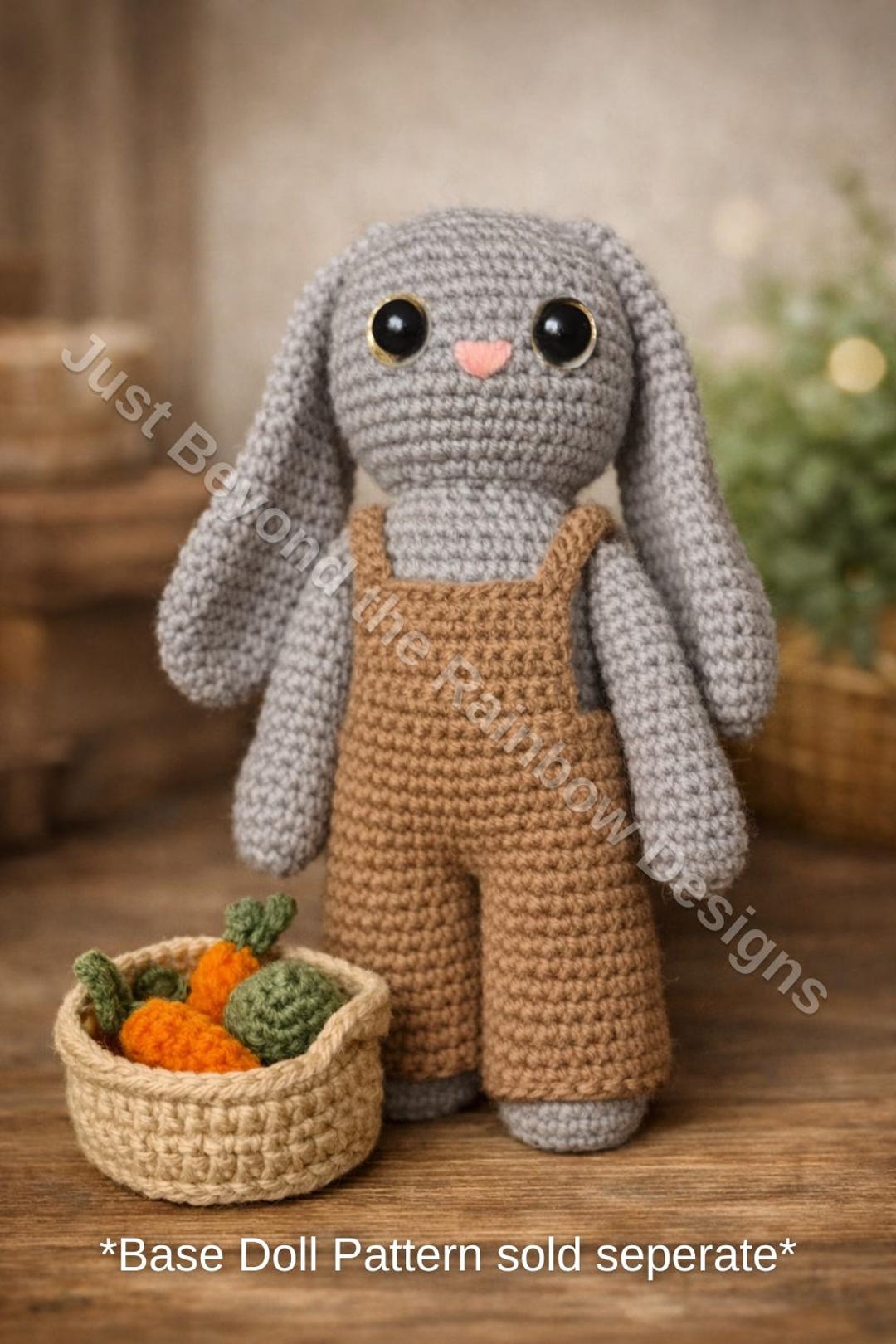 Rustic Rabbit Crochet Woodland Rabbit Crochet Pattern PDF | Amigurumi Bunny Ears, Tail ...