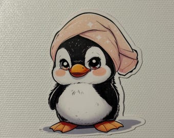 cute and funny penguin sticker waterproof sticker waterproof decal funny sticker angry penguin