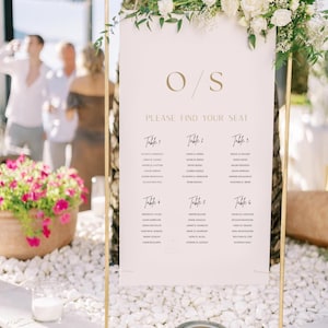 Wedding Seating Chart with Initials | Custom Table Plan | Digital Download