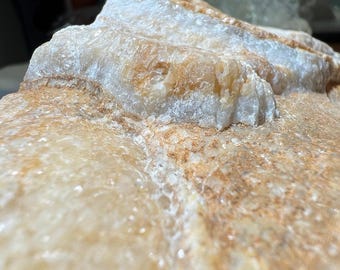 Raw Quartz Crystal with Iron Inclusions and Mini Stairs