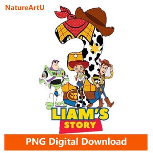 Toy Story Birthday PNG | Custom Name Toy Story Shirt PNG | Buzz Woody Birthday Party PNG | Personalized Disney Digital Download | Disney png