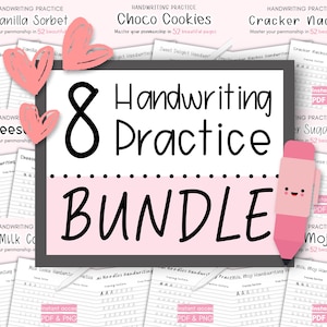 Handwriting Practice Bundle PDF | Letter Tracing Worksheets & Writing Workbook | Printable Handwriting Set