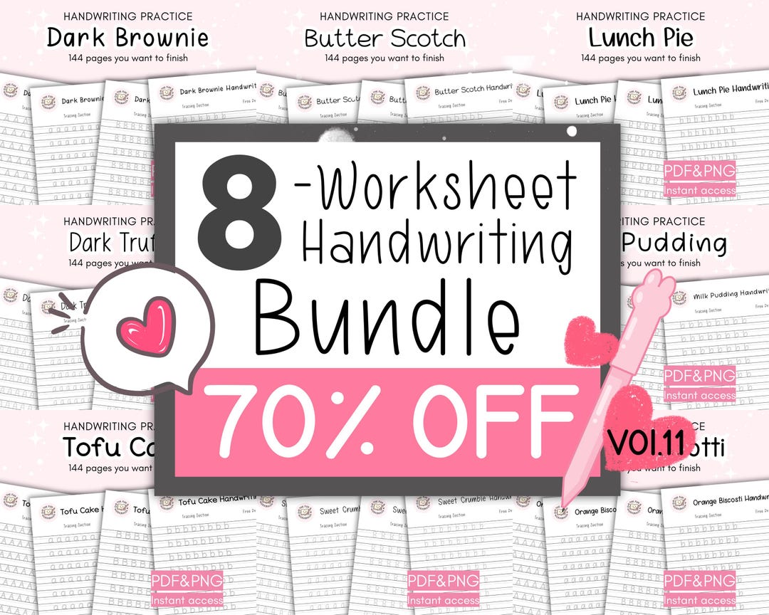 Handwriting Practice Bundle PDF | Letter Tracing Worksheets & Writing ...