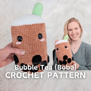 Bubble Tea (Boba) Crochet Amigurumi Drink Pattern