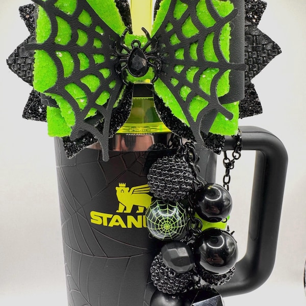 Web Glow Web Bow Straw Topper