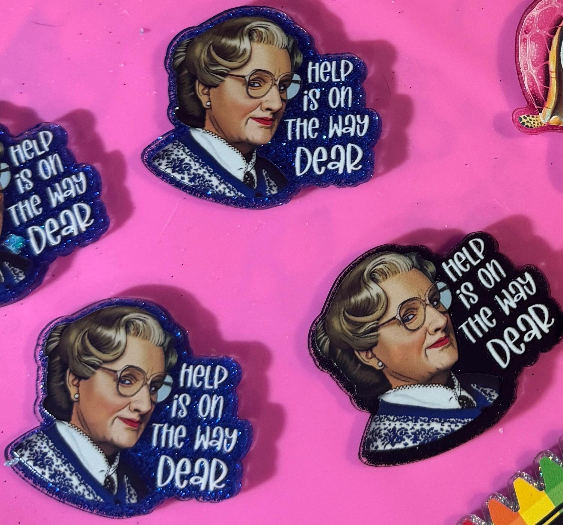 Badge, Badge reel, Medical Badge, Healthcare badge, alligator clips,Ms. doubtfire, ms. doubtfire badge reel, funny badge reel