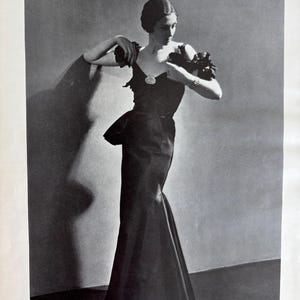 1933 Vogue Fashion-fotoafdruk: art-deco zwart-witfotografie
