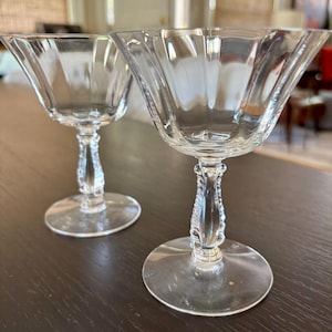 Copas de cóctel de champán de cristal vintage/copas de cristal/copas de champán/copas vintage/estilo art déco/copas/vajilla vintage