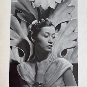 Vintage 1933 Vogue tijdschrift mode zwart-wit kunst print/vintage tijdschrift mode foto/art deco vrouw foto/vintage Vogue mode