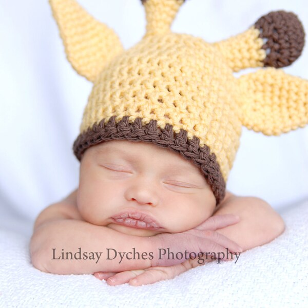 Baby boy girl crochet Giraffe beanie hat