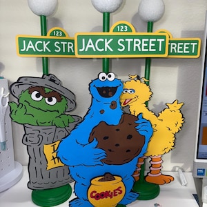 Sesame Street character cutouts, character cutouts, Sesame Street center pieces, Elmo character cutout, Cookie Monster cutout, cut out