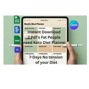 Einfacher wöchentlicher Essensplan PDF | Digitale Einkaufsliste + Menü-Planer | Ästhetische Druckbar | Einkaufszettel & Essensplan Kombi Blatt | A4
