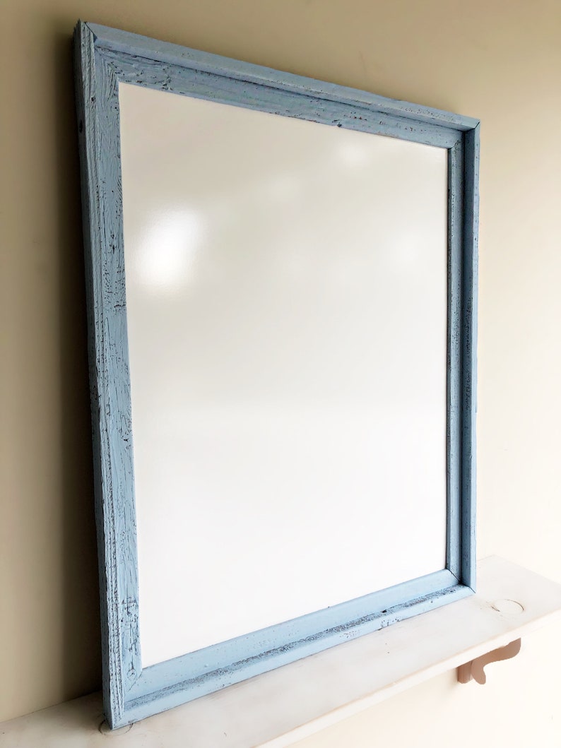Rustic Blue Magnetic DRY ERASE BOARD Whiteboard Home Office | Etsy