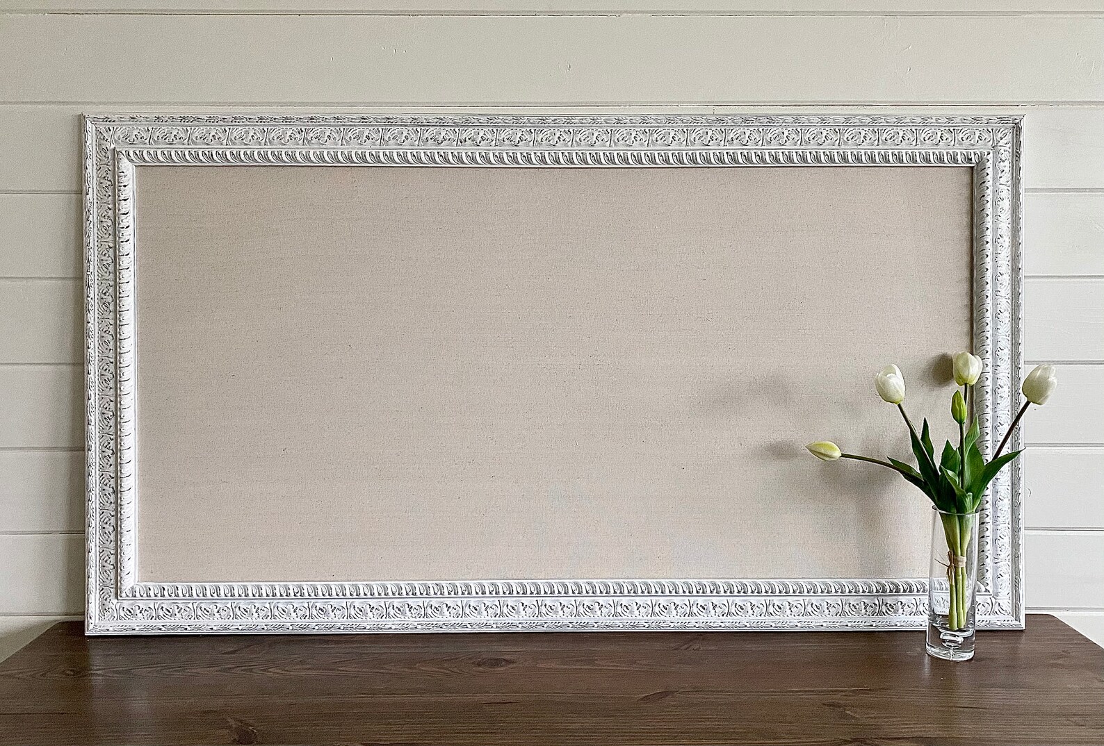 Farmhouse CORK BOARD Large Cork Board Linen Cork Board Etsy