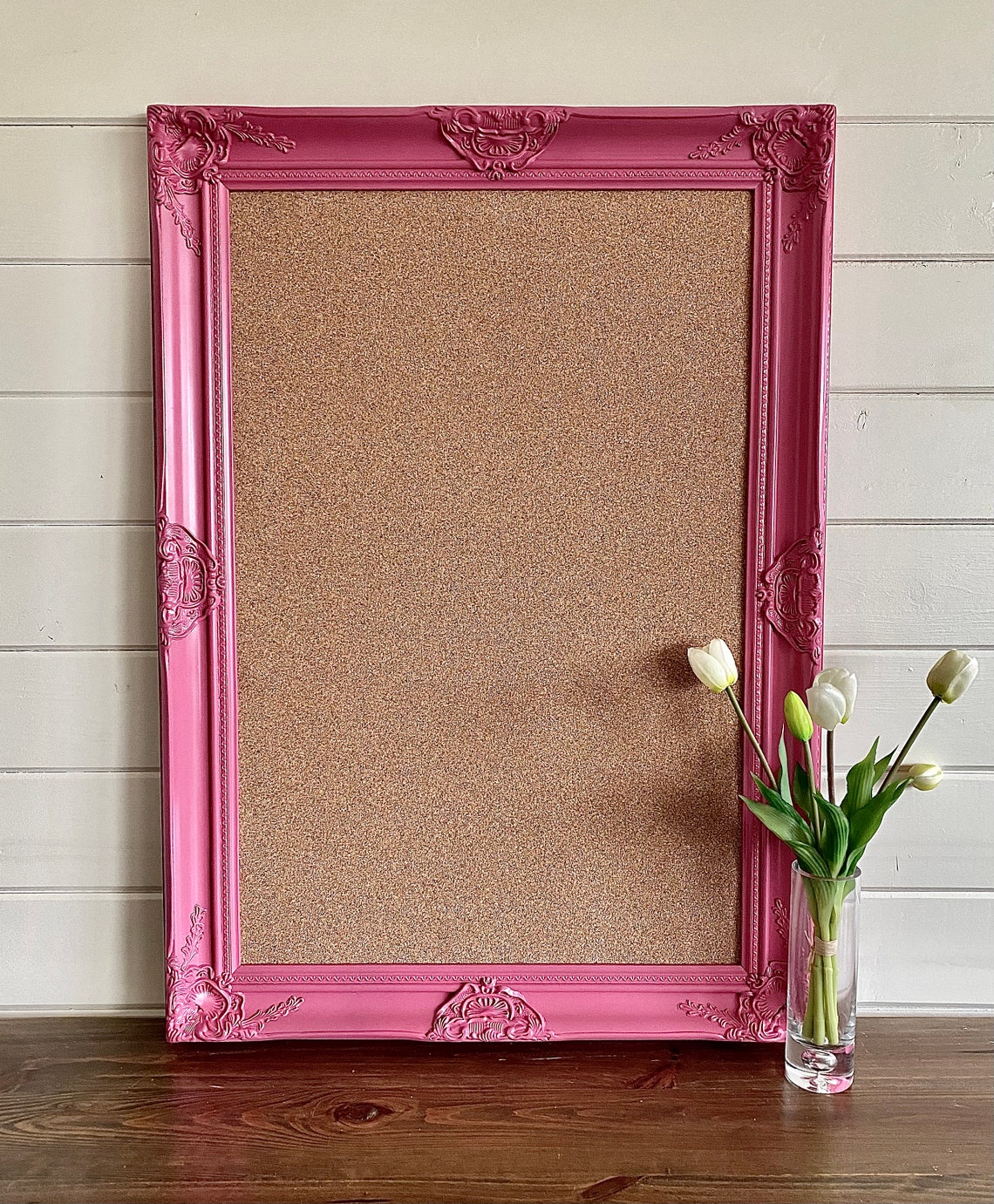 BULLETIN BOARD Girls Room PINK Cork Board Framed Pinboard Etsy