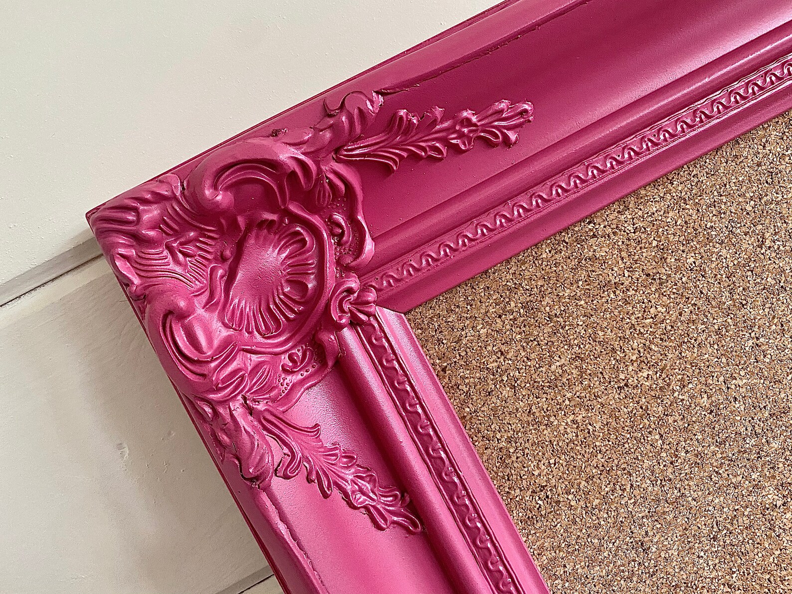 BULLETIN BOARD Girls Room PINK Cork Board Framed Pinboard Etsy