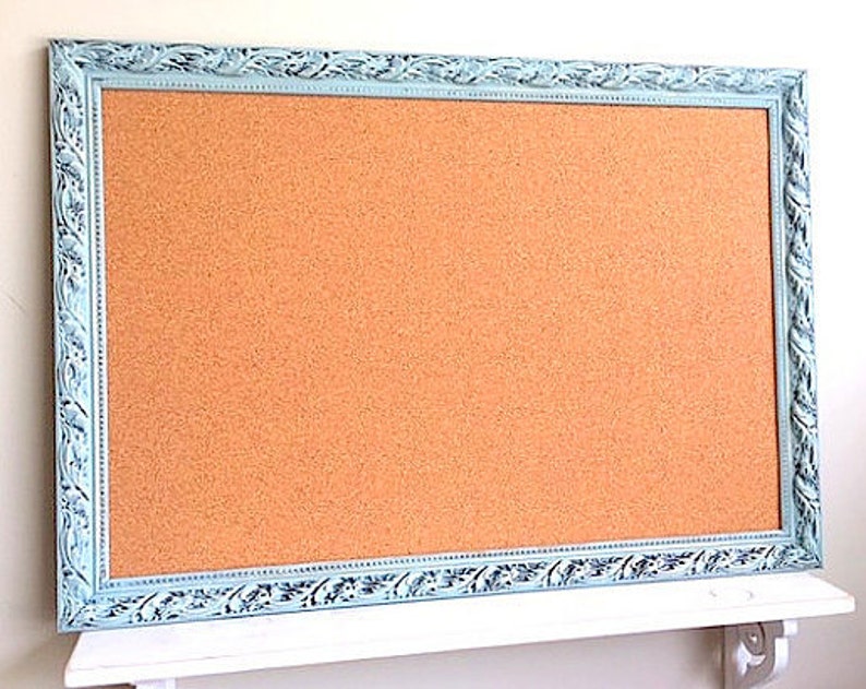Decorative CORK BOARD Kitchen Organizer Large Framed Pinboard Etsy