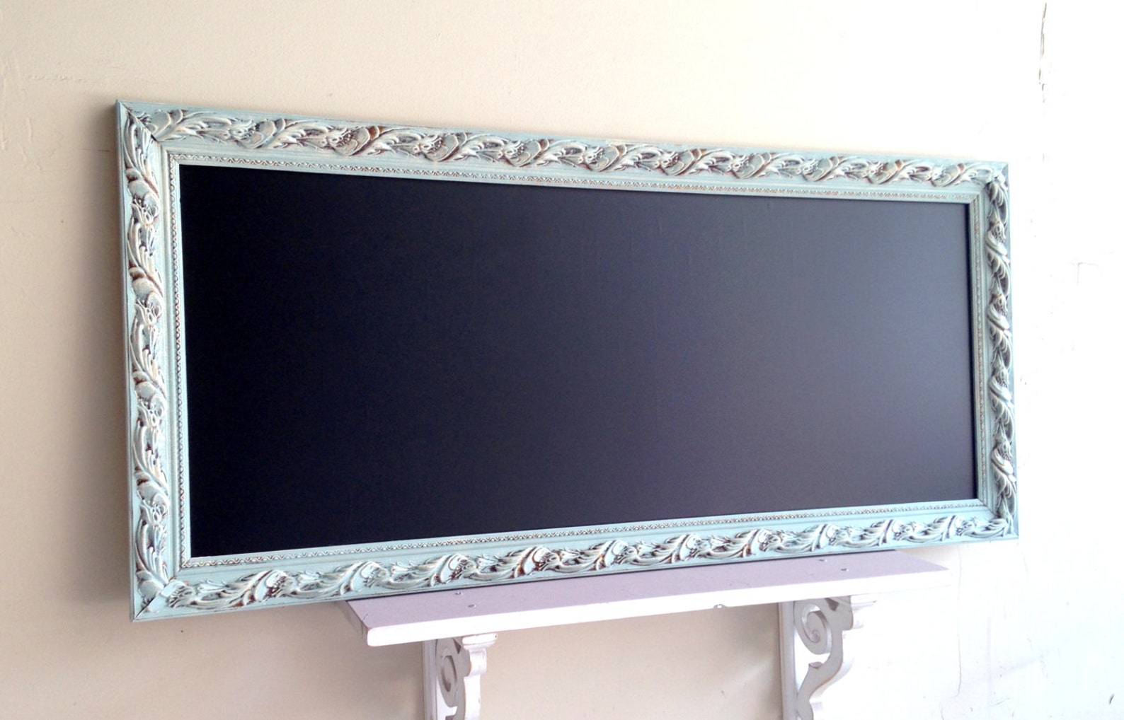 Long FRAMED CHALKBOARD Narrow Kitchen Chalkboard Chalk Board Etsy