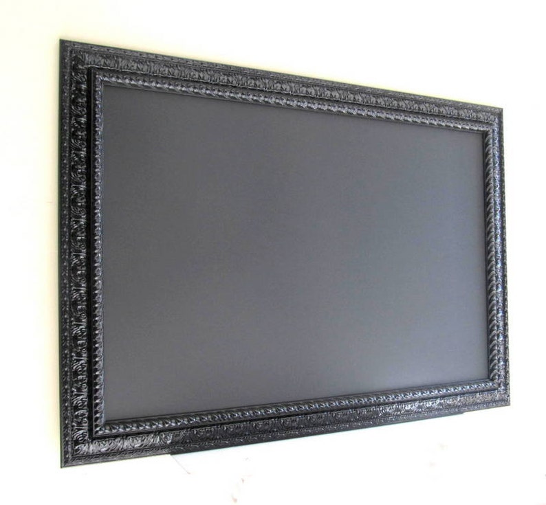 Black CHALKBOARD Modern Kitchen Chalkboard Gothic Wedding Memo Board Office Bulletin Board Magnet Board Escort Card Holder MORE COLORS image 2