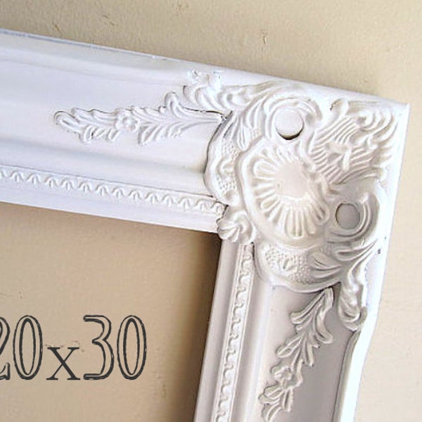 20x30 Picture Frame Photography Prop Wood Frame Photo Prop Empty Frame Baroque White Frame Ornate Picture Frame Large Shabby Chic Wall Decor