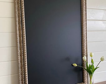 Homeschool CHALKBOARD Gold Chalkboard Large Chalkboard Homeshcool Organizer Home Office Decor MAGNETIC CHALKBOARD Antique Gold Bronze