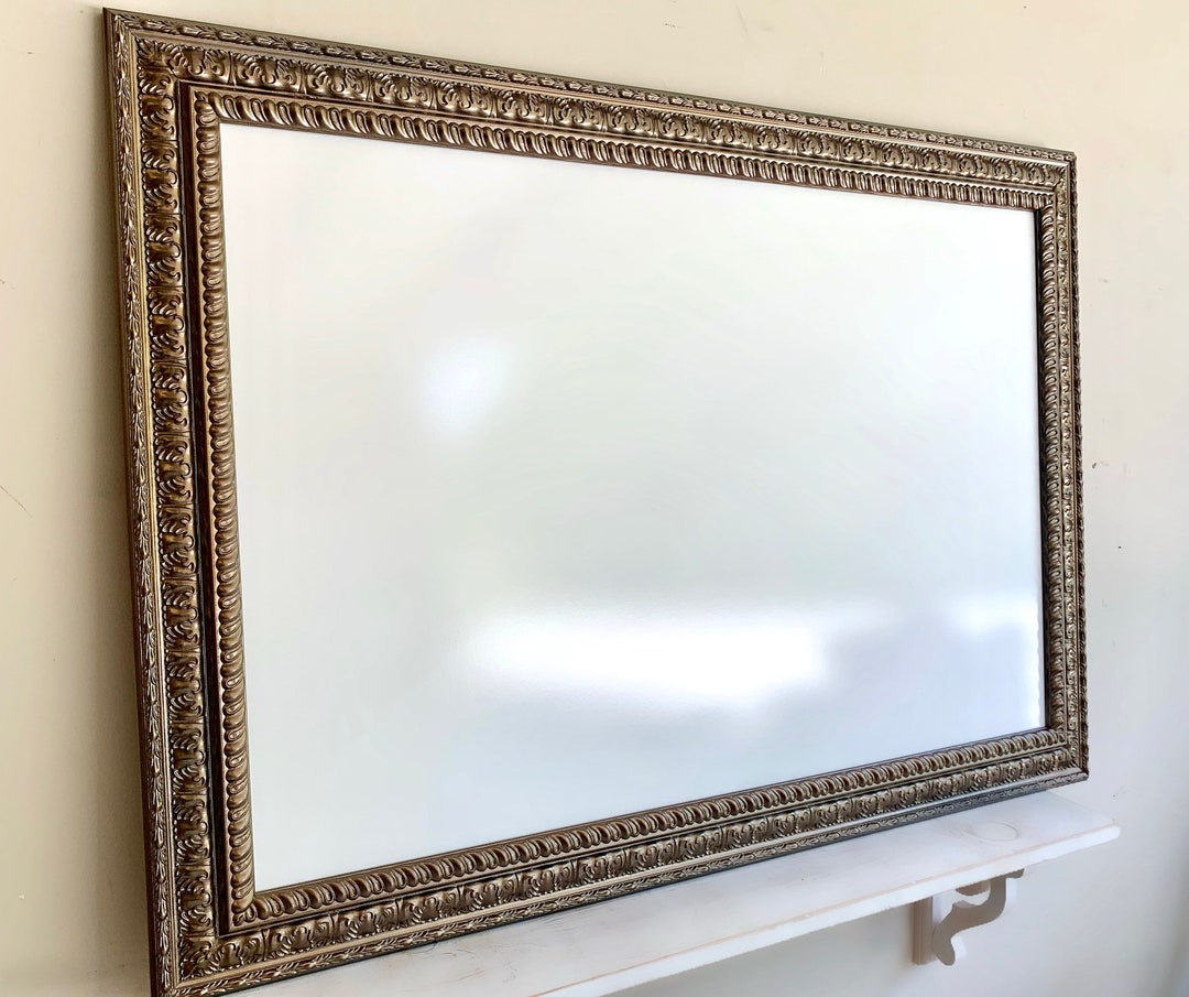 Antique Gold FRAMED DRY ERASE Board Bronze Whiteboard Copper Wall