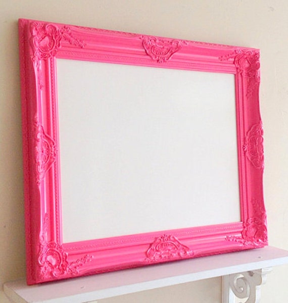 White Board Magnetic Whiteboard Pink White Girls Room Decor Etsy