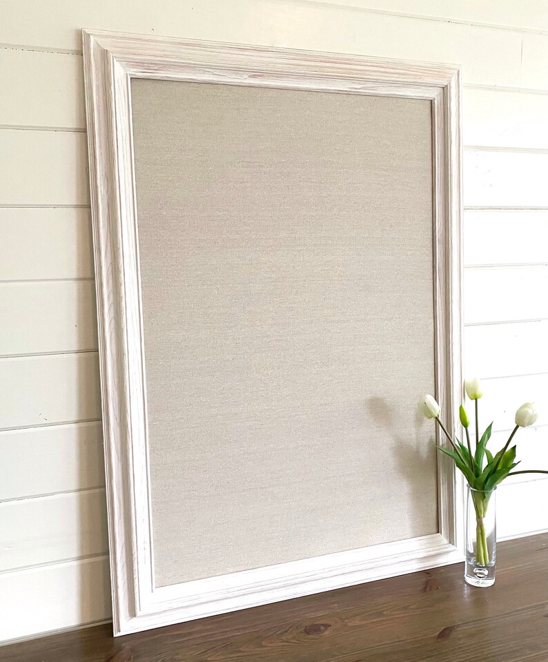 Modern Farmhouse BULLETIN BOARD Fabric Memo Board Linen Board Etsy