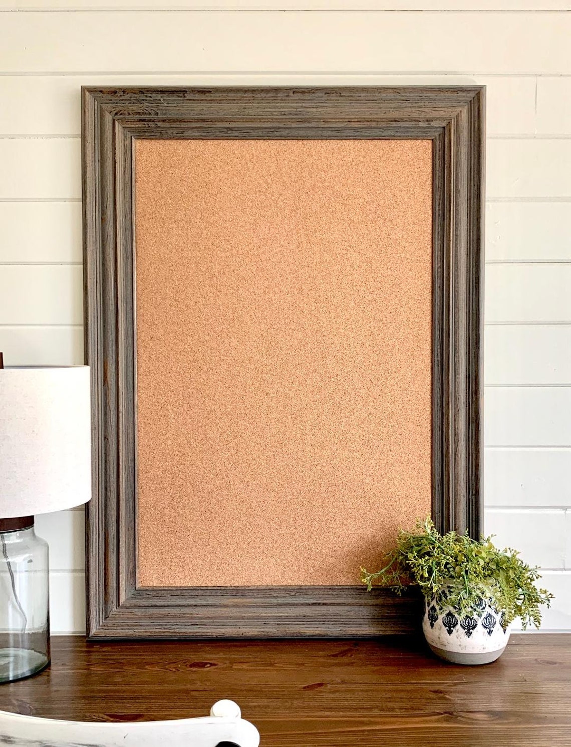 Barnwood CORK BOARD Reclaimed Wood Cork Board Gray Barn Wood Etsy