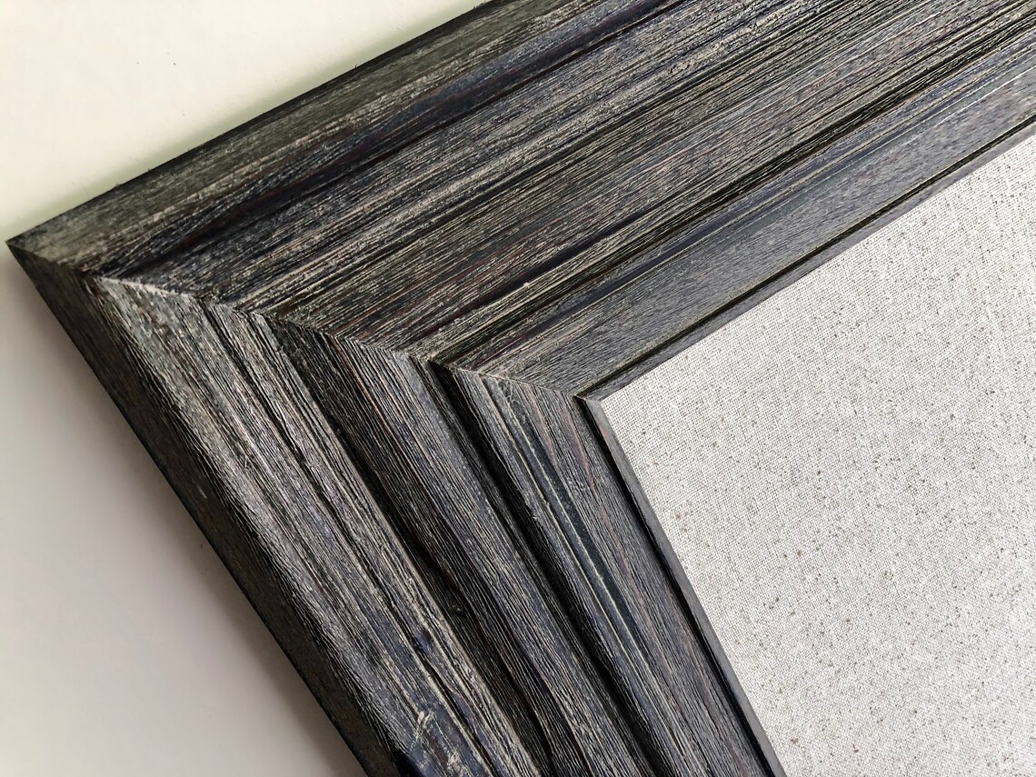 Weathered Black Fabric MEMO BOARD Fabric Cork Board Home Etsy