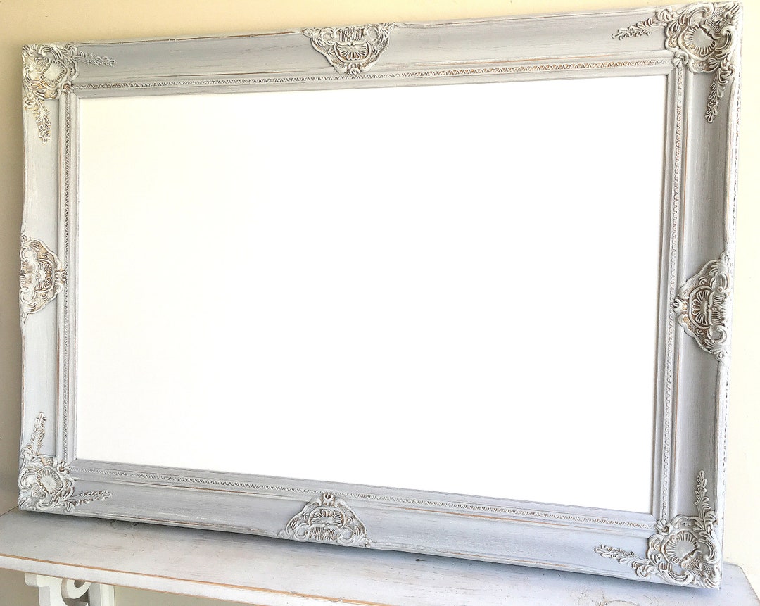 Decorative DRY ERASE BOARD Soft Gray Farmhouse Decor Distressed Wall Decor White Grey