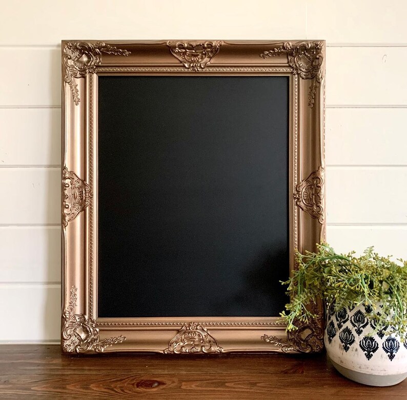 WEDDING CHALKBOARDS Gold Framed Chalkboard Bronze Copper Decor Etsy