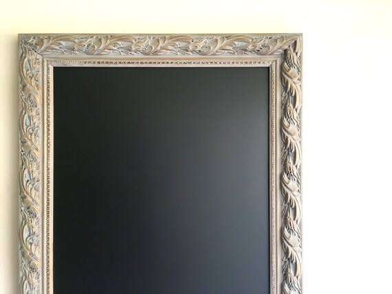 Gray Magnetic Chalkboard Kitchen Chalkboard Grey Chalkboard Etsy
