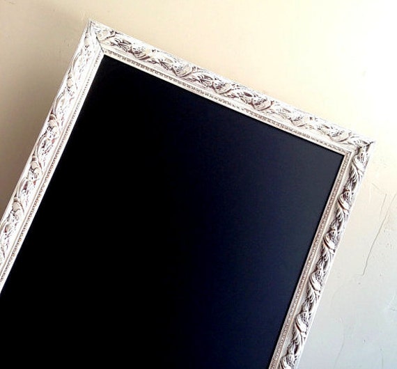 White Chalkboard Large Magnetic Chalkboard Kitchen Wall Etsy