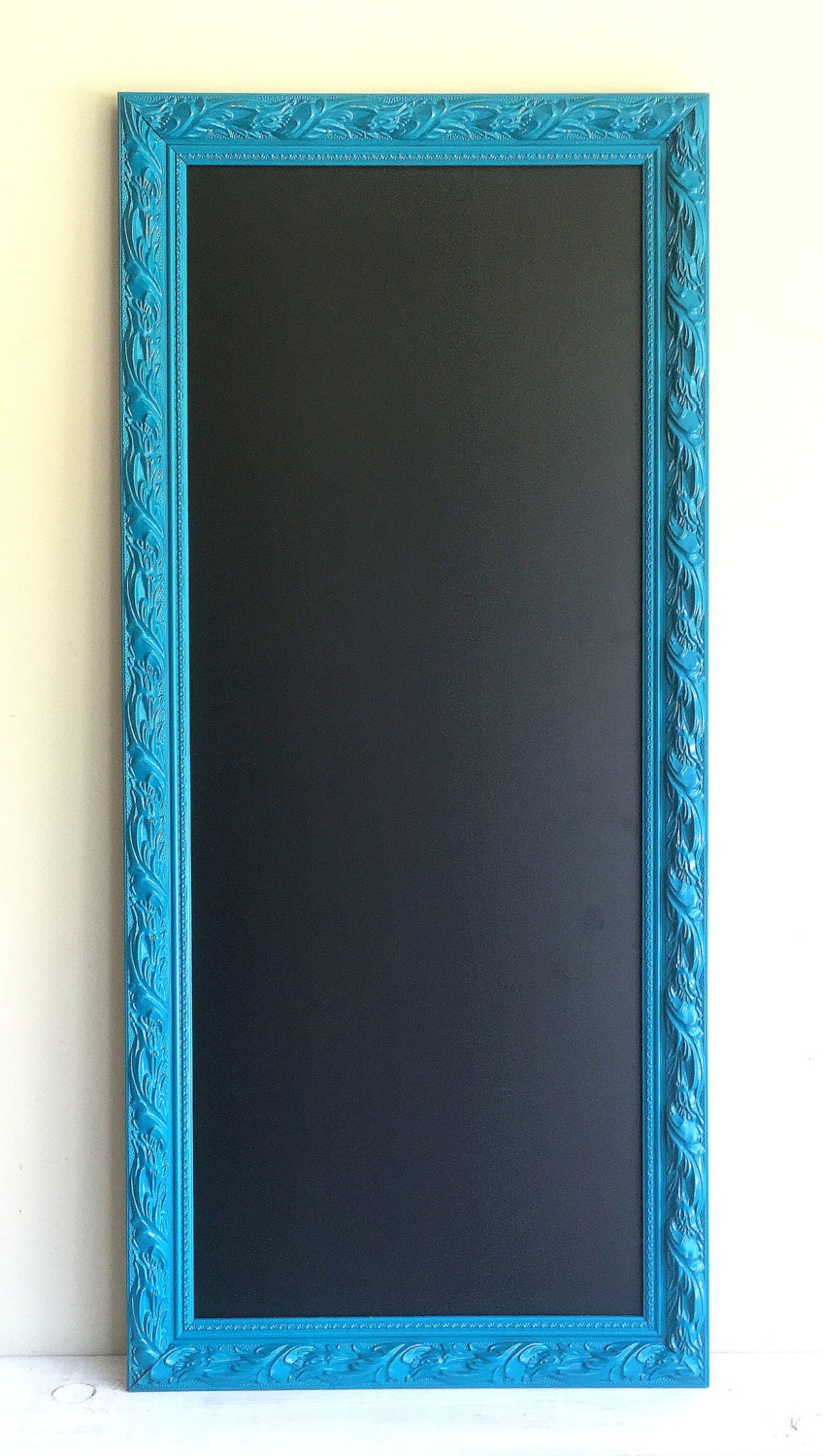 Long and Narrow CHALKBOARD Teal Turquoise Chalkboard Etsy