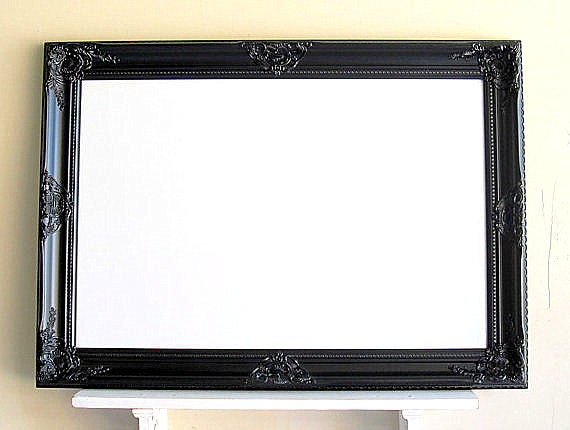 Black FRAMED DRY ERASE Board 26x36 Magnetic Whiteboard Modern