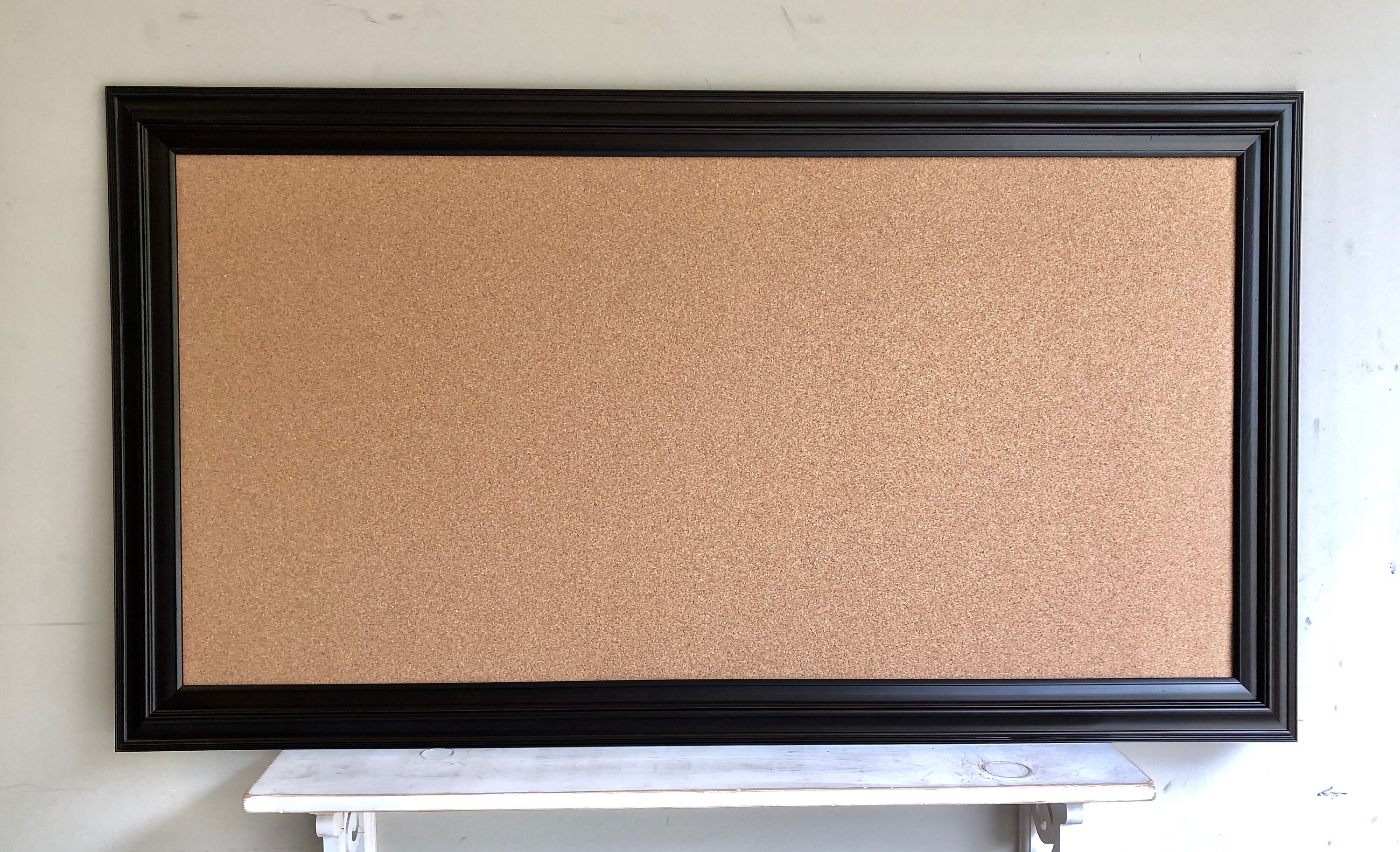 LARGE CORK BOARD Modern Cork Board Framed Corkboard Espresso Etsy