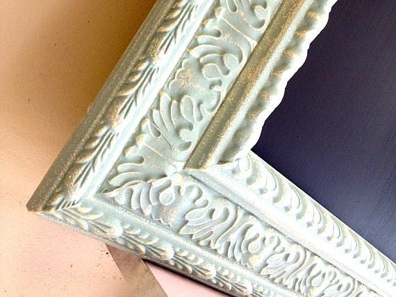 Large Decorative Chalkboard Blue Framed Chalkboard Home Office Etsy