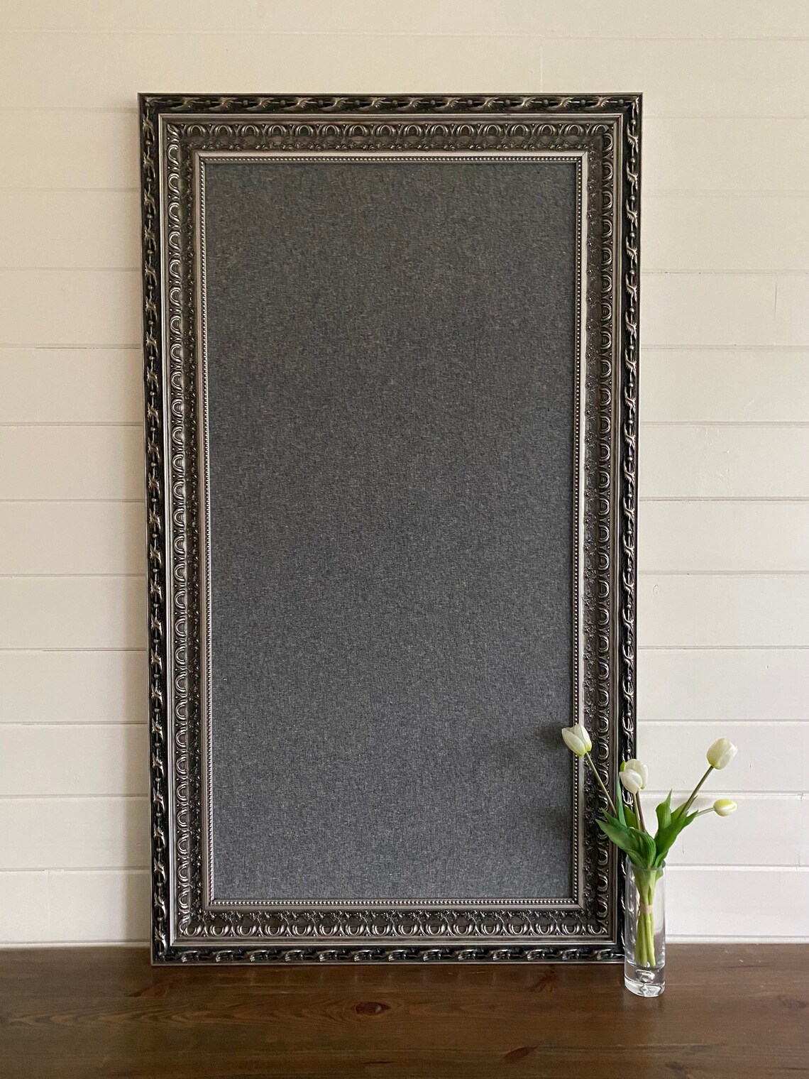 Large MEMO BOARD Grey Fabric Linen Board Huge Bulletin Board Etsy