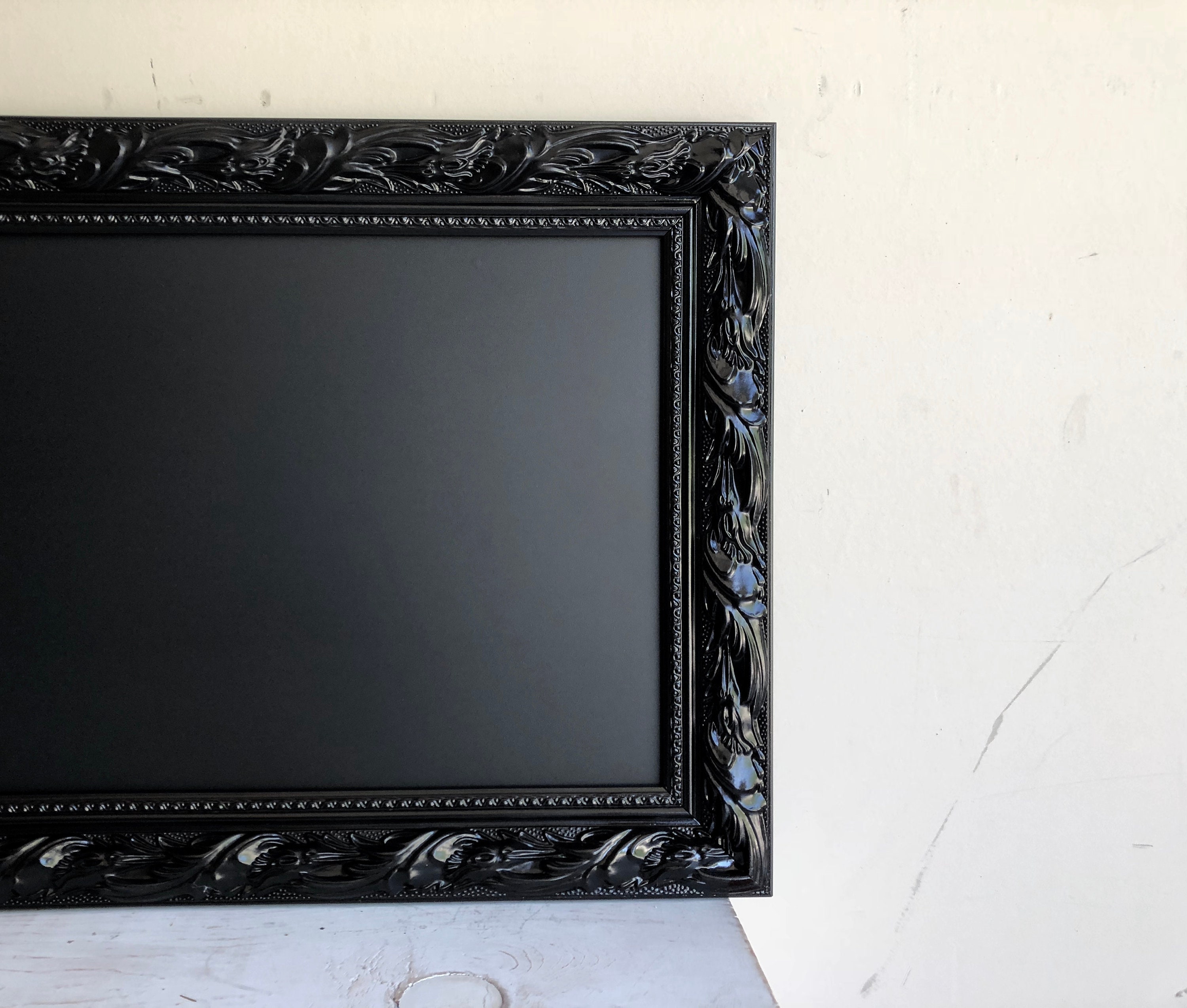 Narrow Chalkboard Black Chalkboard Black Board Kitchen Etsy