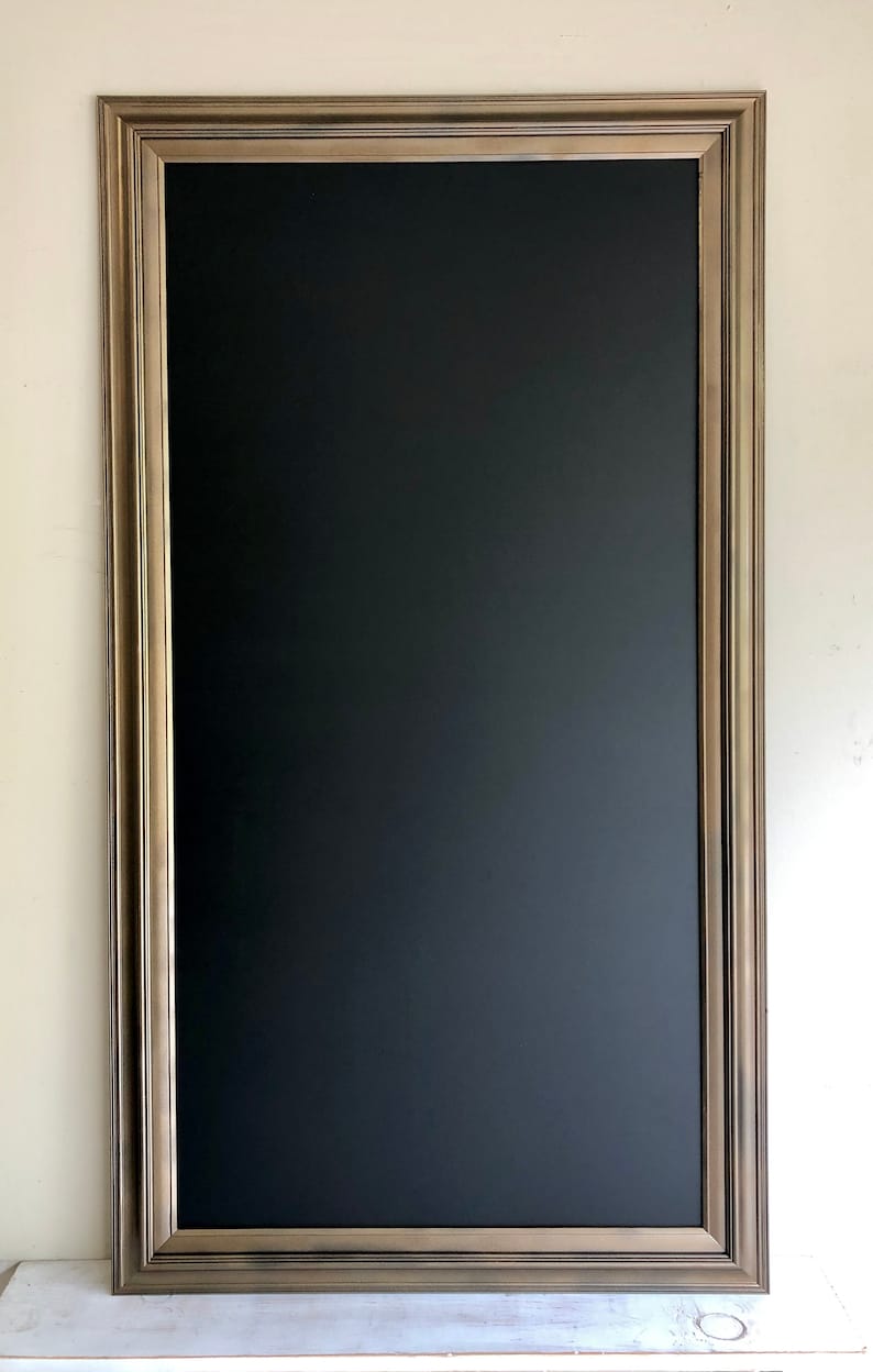 XXL Chalkboard Large Framed Chalk Board Modern Antique Gold Etsy