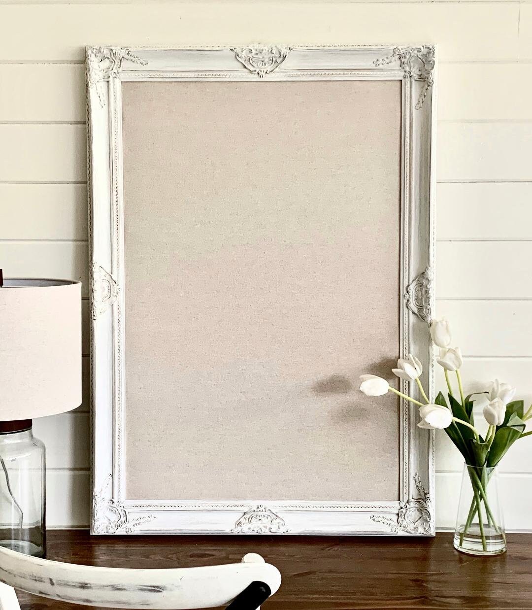 Fabric BULLETIN BOARD Fabric Memo Board Framed Linen Pinboard Etsy UK