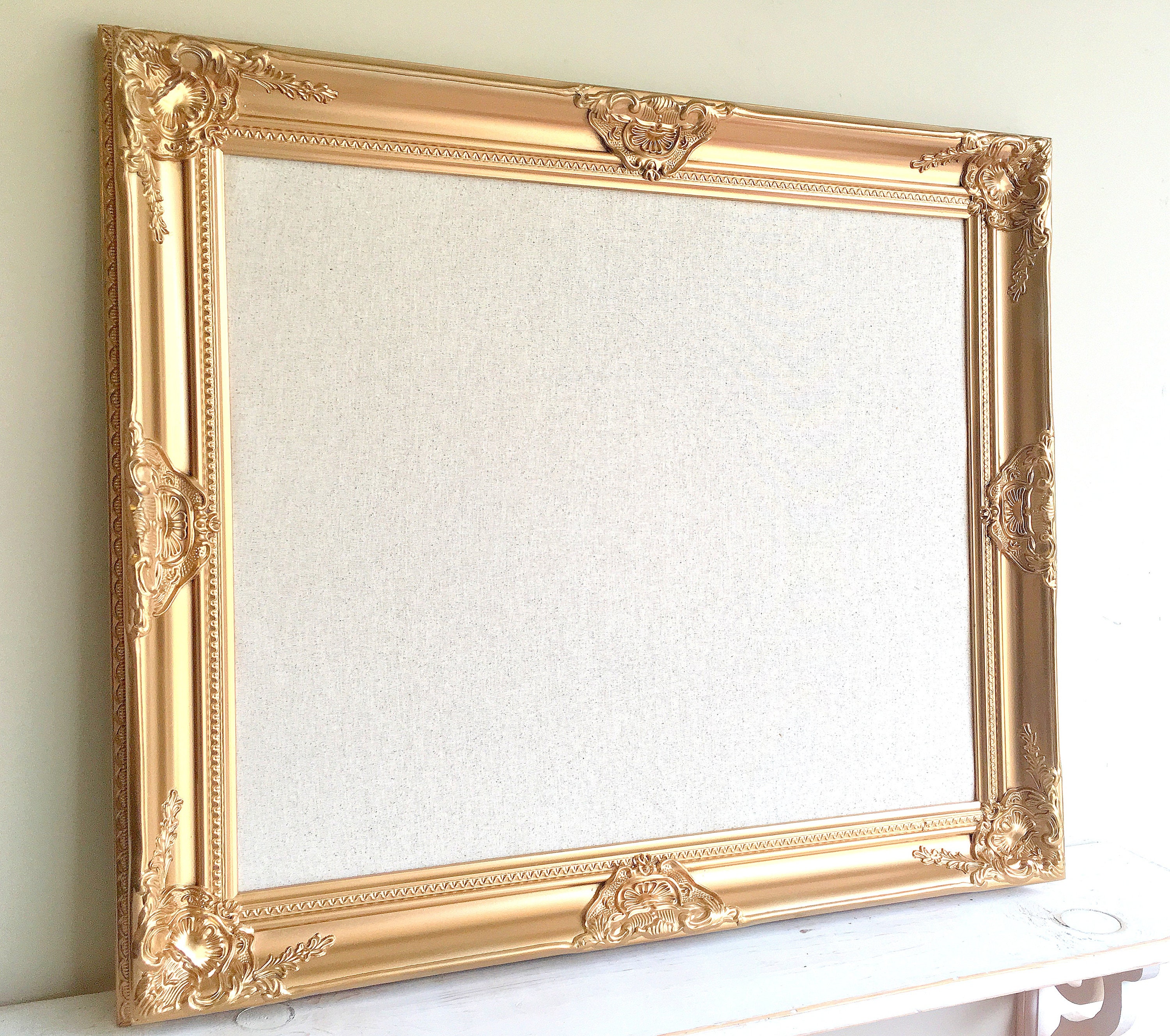 Gold BULLETIN BOARD Fabric Bulletin Board Pin Board Pinboard Etsy