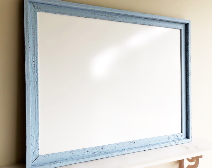 Rustic Whiteboard Rustic Blue Magnetic DRY ERASE BOARD Whiteboard Home Office Wall ...