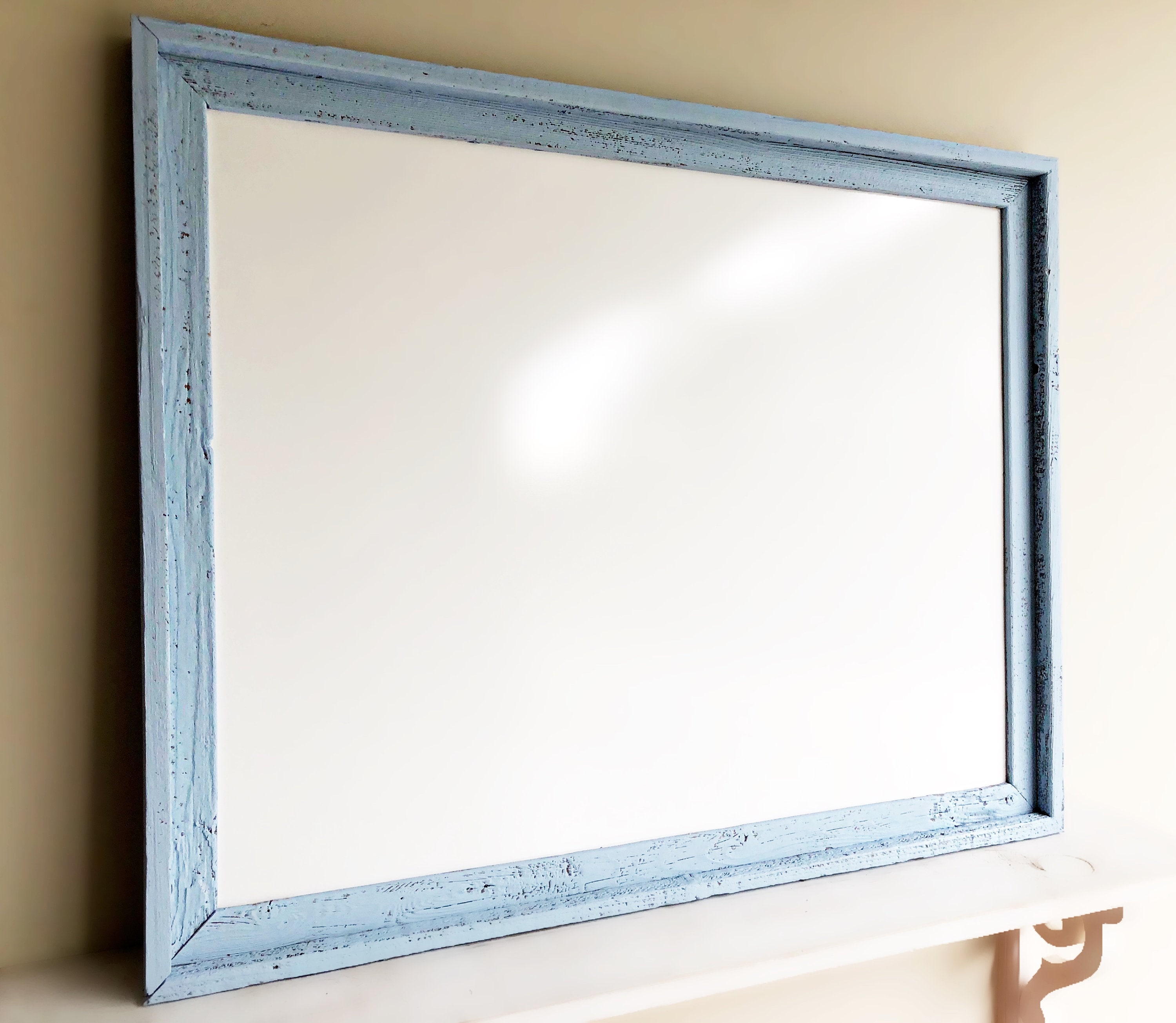 Rustic Blue DRY ERASE BOARD Whiteboard Home Office Etsy