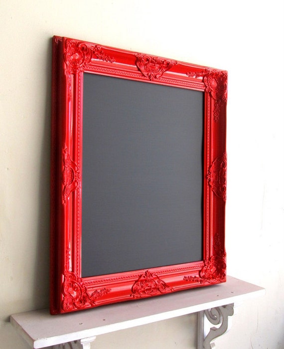 Red Magnetic Chalkboard Framed Kitchen Black Image 0