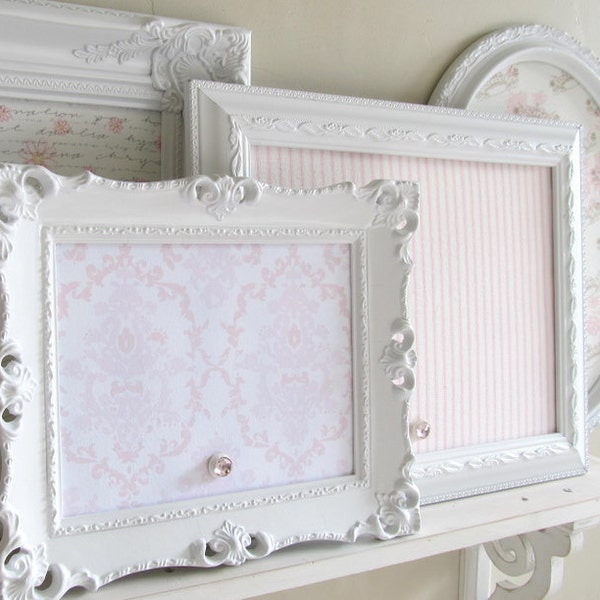 Shabby Chic Nursery Decor MAGNET BOARD Collection Pink Wedding Bulletin Board Memo Board Magnetic Board Decorative - New Item